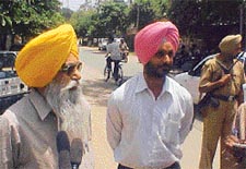 Senior Akali leader and former minister Jagdish Singh Garcha outside the Vigilance Bureau office
