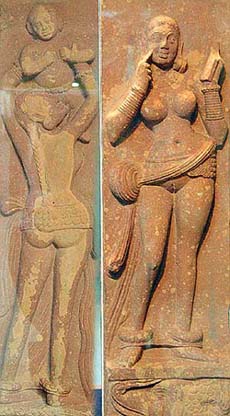 These beautifully carved stone pillars from the Sanghol collection have been loaned to the Government Museum, Sector 10, by the Directorate of Punjab Archaeology.  
