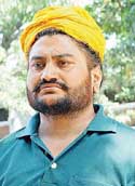 The contractor, Devinder Singh, who was assaulted by the gunmen of the IG. 