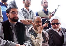 Awami Action Committee chairman Mirwaiz Umer Farooq, , Hurriyat chairman Prof. Abdul Gani Bhat and executive member Moulvi Abbass Ansari