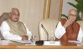 Prime Minister Atal Bihari Vajpayee with  Deputy Prime Minister  L. K. Advani