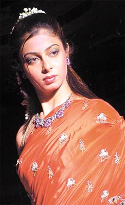 A model at the launch of the bridal collection at a show organised by Ks Mall