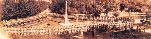 A memorial service being held at Tirah Campaign Memorial, Kapurthala, before Partition