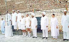 Congress MLA Surinder Dawar at a workers training camp being organised by the Congress Seva Dal in Ludhiana.
