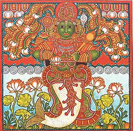 A mural depicting Kaliya Mardana