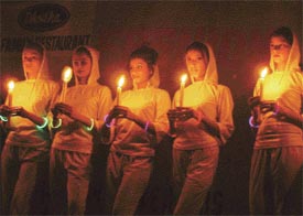 Models pay homage to fire mishap victims at a fashion show in Ludhiana 