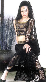 Stretching steps: A rampdoll in Preete Bahlls creation.