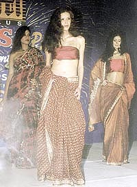 Models at a fashion show organised by the Moets Plus at Delhi Flying Club in the Capital.