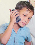 Sagar, the nine-year-old abandoned orphan, who was handed over to a social organisation by the child protection unit, SAS Nagar, on Thursday. 
