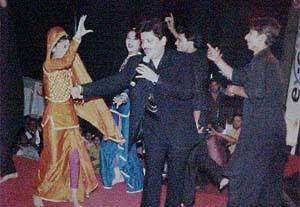 Bollywood singer Udit Narayan performs during the Shimla summer festival