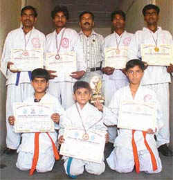 Ludhiana karatekas who won five medals in the Sher-e-Punjab Sardar Beant Singh Memorial National Karate Championship held in Jalandhar