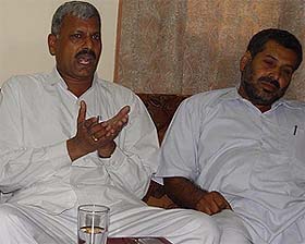 Mr Ashok Sherwal president of the Haryana unit of Bahujan Samaj Party, talks to mediapersons