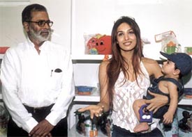 Mom Malaika Arora, accompanied by ‘chhota Khan’ was here in the Capital recently for the launch of a concept store