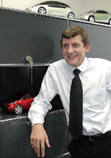 Mitsubishi Motors Corp's head of design Olivier Boulay speaks during an interview in Tokyo