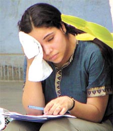 Filling up application forms was quite an ordeal on the hottest day of the season in the Captial