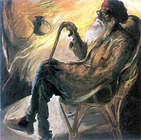 A portrait of Sardar Gurcharan Singh, who died at the age of 99