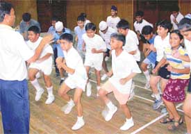 Budding youngsters during a talent hunt camp at the Panjab University