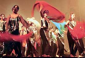 Youngsters trained by a team from the Shiamak Davar Institute for Performing Arts in action at Bhargava Auditorium