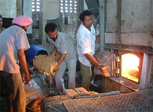 Custom officials destroy narcotics