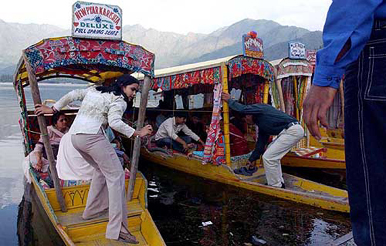 Tourists going for shikara ride