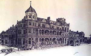 An artists view of Rashtrapati Nivas at Shimla