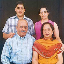 Balbir and Gursharan Jaspal with Neha and Ishan