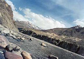 Cool Spiti water in the crisp sun.