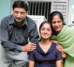 Payal Arora, a student of Atam Public Senior Secondary School, who has topped from Ludhiana in the Class X examination