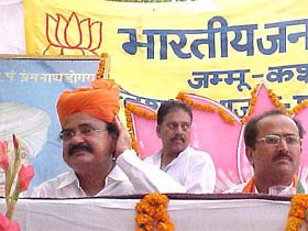 BJP chief Venkaiah Naidu addresses a public meeting