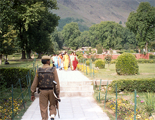 With the situation improving in Srinagar, there is an influx of tourists in the world famous Mughal Gardens