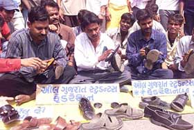 National Students Organisation of India activists protest against the fee hike