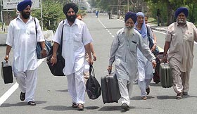 Sikh pilgrims leave for Pakistan on Thursday in connection with the death anniversary of Maharaja Ranjit Singh.