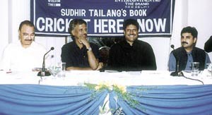 Former Indian cricket captain Kapil Dev at the launch of Sudhir Tailangs cartoon book "Cricket Here and Now" in New Delhi