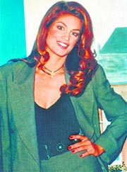 Cindy Crawford: Blowing hot in London.