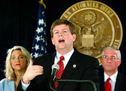 US Attorney for the Eastern District of Virginia Paul J. McNulty announces the arrest of eight individuals