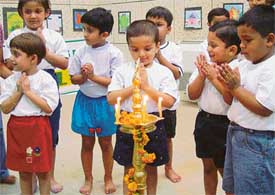 A scene from the cultural show put up by Sanjivni kids