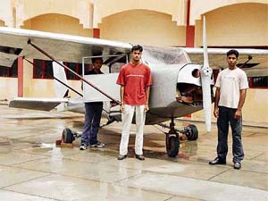 A two-seater lightweight aircraft developed by the students of the Shri Krishna Engineering Institute of Kurukshetra