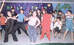 Children participating in a carnival organised by Mothers Dream pre-nursery school, Arihant Nagar.