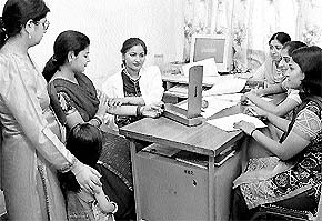 A view of the OPD at Chandigarhs Homoeopathic Medical College