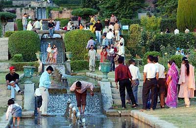 Tourists at Nishat Garden