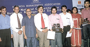 The winners of the National Management Games 2003, organised by the All India Management Association