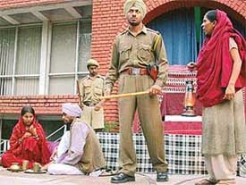 A scene from one of the Balwant Gargis plays staged at Punjab Kala Bhavan
