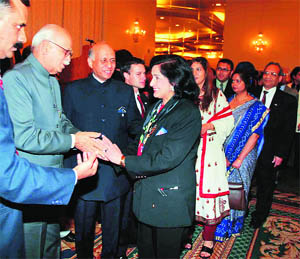 L.K. Advani meets NRIs in the USA