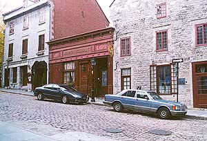 Cobbled streets in Old Montreal