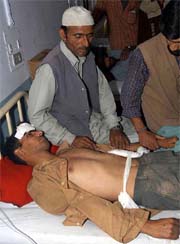 A man undergoes treatment