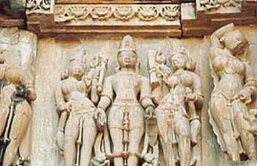 Erotic sculptures at Khajuraho