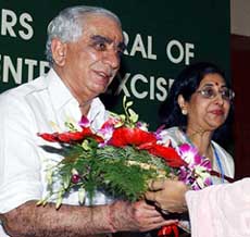 Finance Minister Jaswant Singh at the All-India Conference of Chief Commissioners and Director Generals of Income Tax