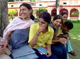 Freshers at the Khalsa College for Women enjoy college life without fear of ragging