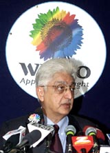 Wipro chairman Azim Premji announces quarterly results