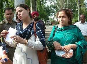 Hamira Iqbal, Afnan bin Iqbals mother, along with her relative Ikhlas Begam